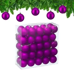 Relaxdays Weihnachtskugeln 50er Set Pink,Silber
