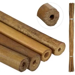 Relaxdays Bambus Pflanzstäbe 120 cm 40er Set Hellbraun