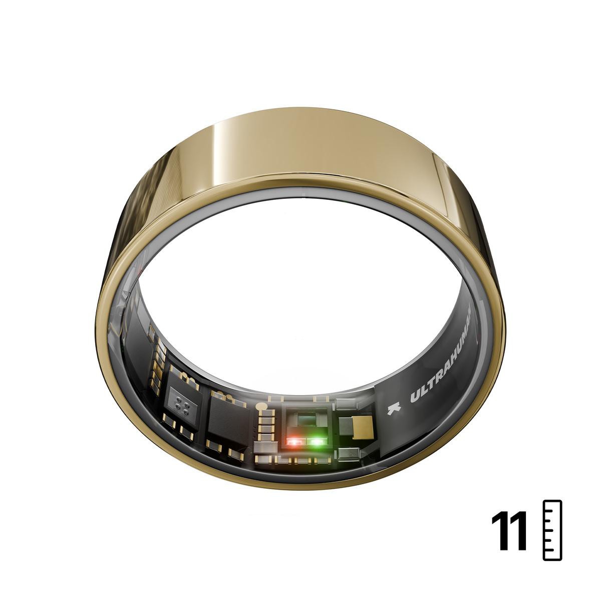 ULTRAHUMAN Ring Air - Smart Ring für Frauen und Männer - Schlaf -und Fitness Tracking Wearable - Herzfrequenz - Smartring Bionic Gold Größe 11 UHRA-BG-11-EUL7