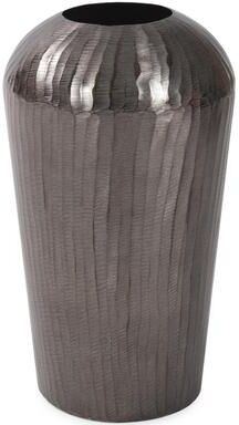 Allan Andrews Carbon Gray Chiseled Aluminum Vase