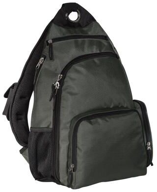 Port Authority BG112 Sling Pack in Dark Slate size OSFA   Polyester Blend
