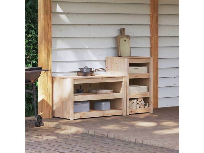 vidaXL Außenküchenschrank MEPPEL 2 stk. Natural Douglas