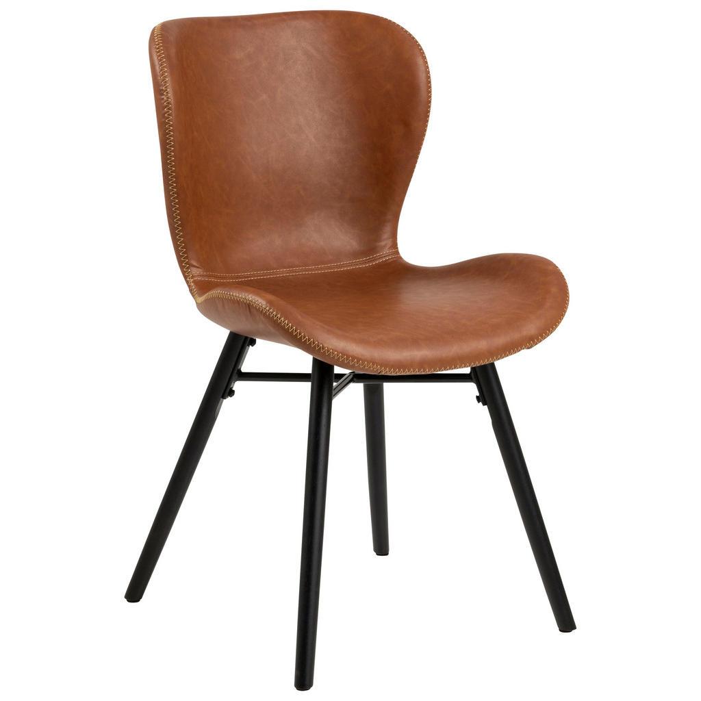 Ambia Home Stuhl , Braun , Textil , Kautschukholz , massiv , Uni , konisch , 47x82.5x56 cm , Reach , Esszimmer, Stuhl, Esszimmerstühle