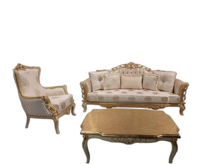 Xlmoebel Polstergarnitur Elegantes Sofa mit Textilbezug für stilvolles Wohnen, (Polstergarnitur, 3-tlg., 3-teilig), Hergestellt in Europa