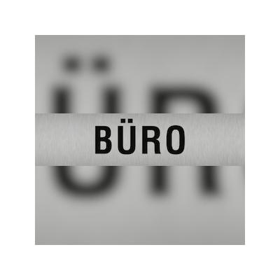 Aufkleber - Piktogramm Büro, Edelstahl, selbstklebend, 160x40 mm