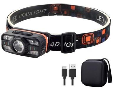 Uplifted Finds High Intensity Outdoor COB LED Rechargeable Headlamp with A Bag