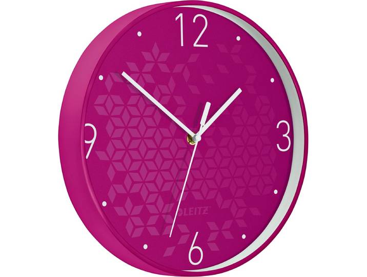 Leitz WOW Stille Wandklok Mordern - Roze