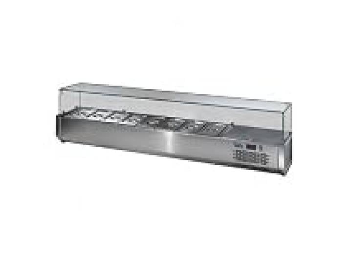 SOFRACA Vitrine Réfrigérée pour Table à Pizza - 4 à 8 Bacs GN 1/3