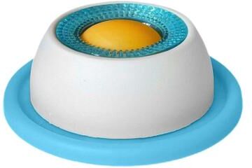 Uplift Essentials Slow Licking Puzzle Bowl Interactive Anti Gulping Feeder For Dogs & Cats blue
