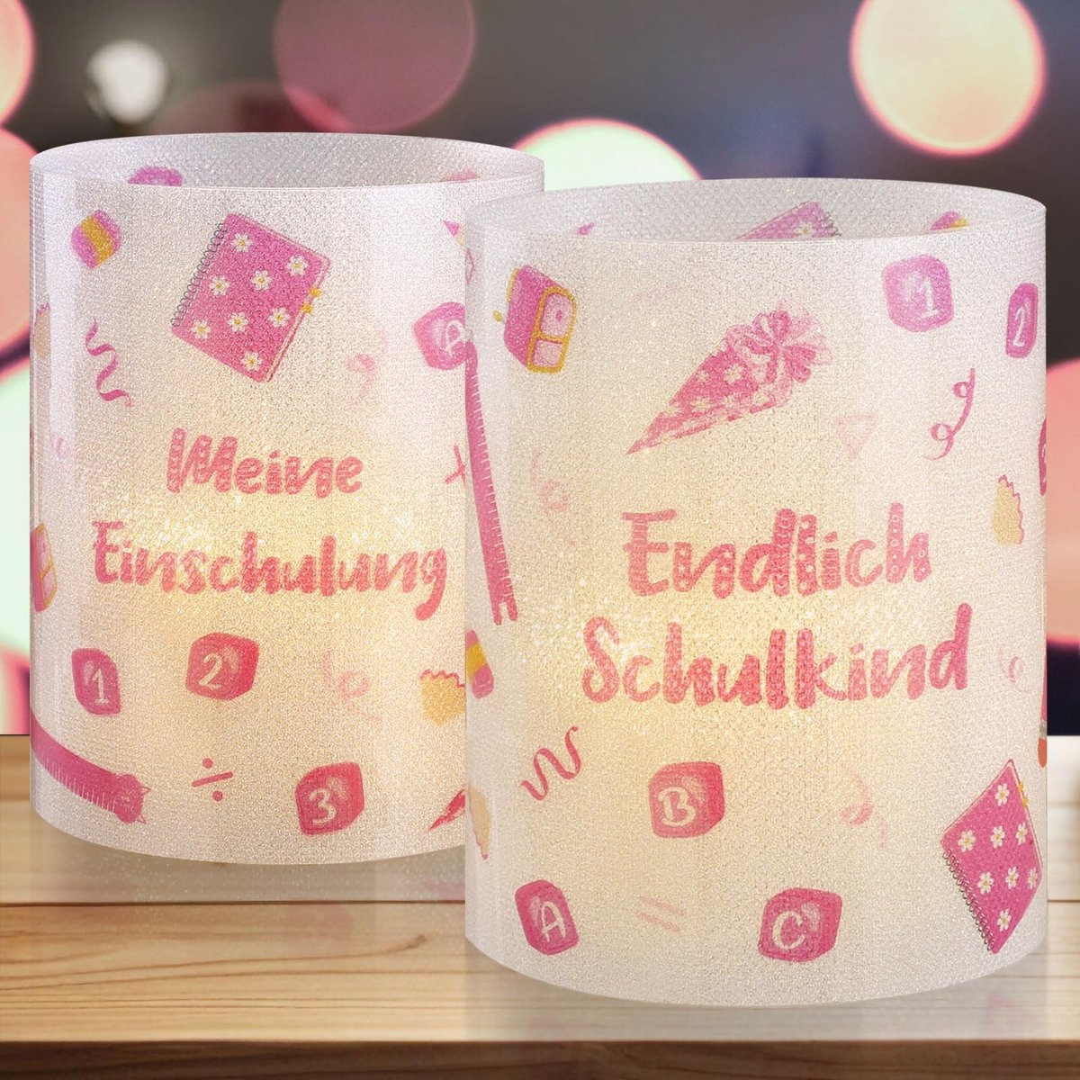 Dailygoods Windlicht Tafeldecoratie - Set van 8 Roze Theelichthouders