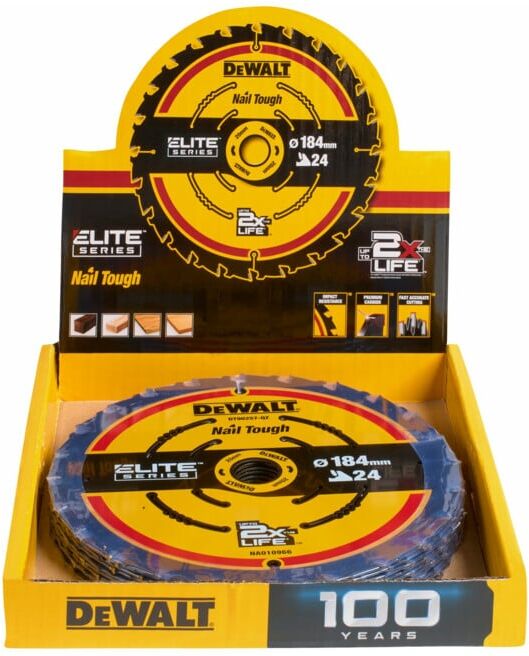 Scie circulaire Dewalt ELITE 184/16mm 24WZ présentoir (DT10401-QZ)