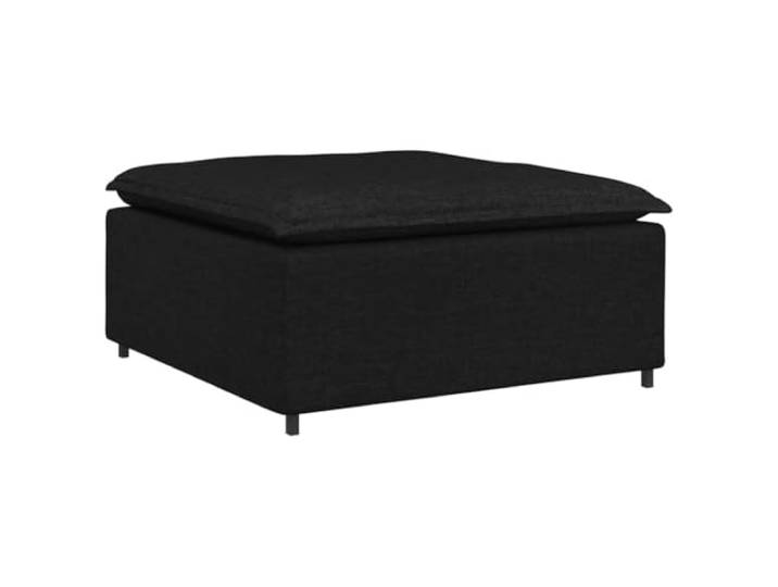 vidaXL Modulares Sofa-Fußhocker-Modul Schwarz 100 x 100 x 48 cm