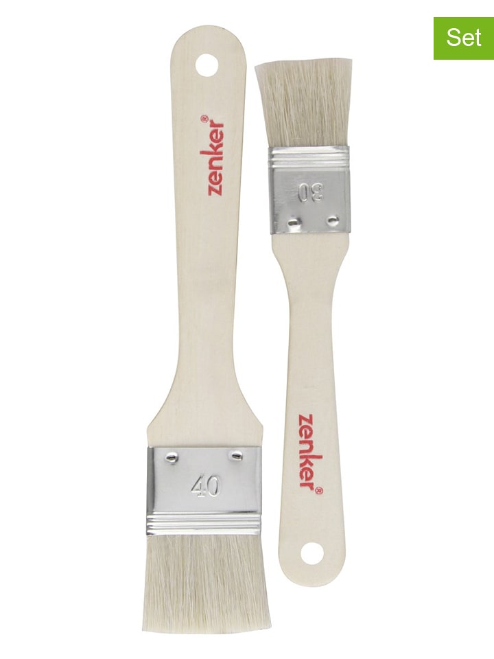 Fackelmann 2er-Set: Backpinsel in Natur - onesize