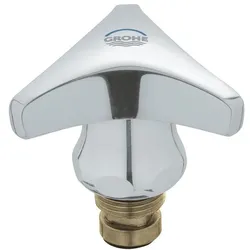 Grohe, Zubehör Sanitärinstallation, Oberteil 3/8" Trecorn-Griff Mark blau chr