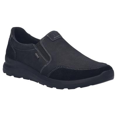 Slipper JOSEF SEIBEL "Marley 52", Herren, Gr. 41, Textil, schwarz, Nubukleder, Veloursleder, Schuhe Slipper, Slip On-Sneaker, Schlupfschuh mit TEX-Ausstattung, G-Weite