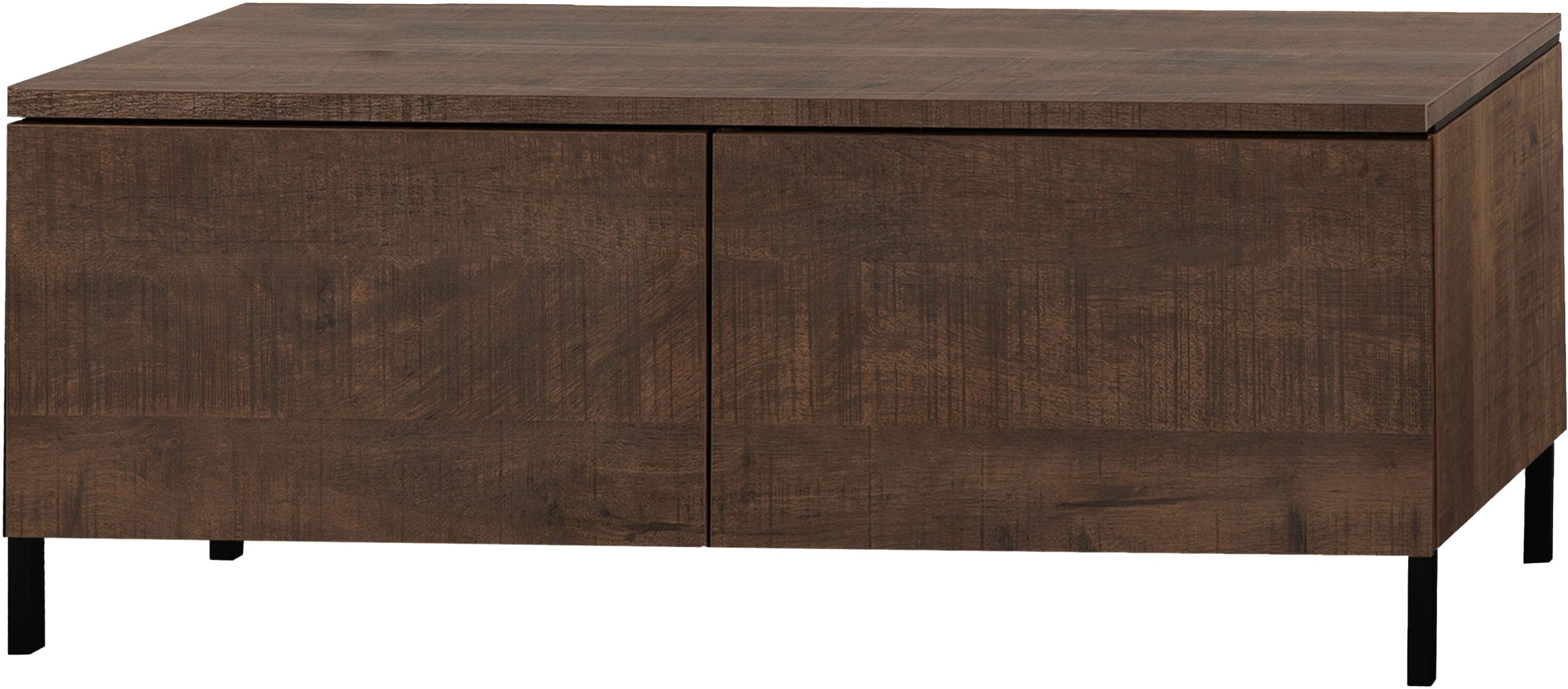 TV-Schrank OMG DESIGN "Walney", schwarz mango, B:120,7cm H:36cm T:40cm, Melamin, Schränke, TV-Schrank