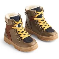 Stiefel WHEAT "WHEAT Winterboot Toni Hiker Tex", Mädchen, Gr. 25, grün, Leder, Schuhe Stiefel