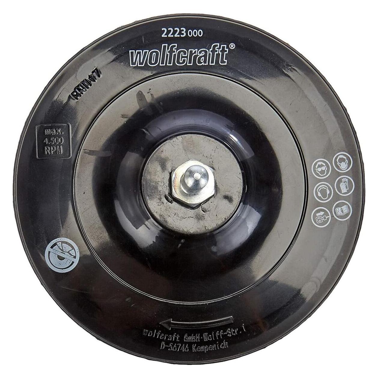 wolfcraft 1 Haft-Schleifteller BM, S=8mm, ø125mm (2223000)