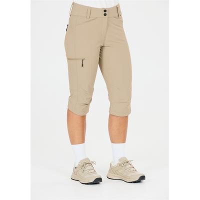 Outdoorhose WHISTLER "SHANNIE", Damen, Gr. 40, EURO-Größen, beige (natur), 94% Nylon, 6% Elasthan, unifarben, kurz, Hosen Outdoorhose, mit QUICK DRY Technologie