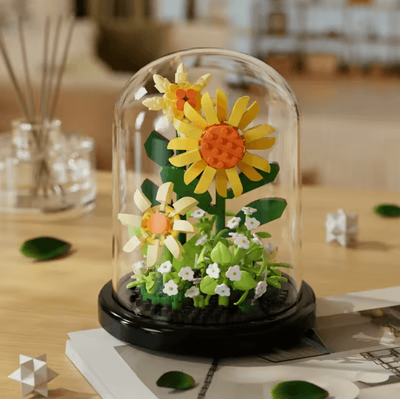 Inspire Picks DIY Micro Building Block Sunflower Bouquet Handmade Puzzle Toy Desktop Decoration Gift 310pcs