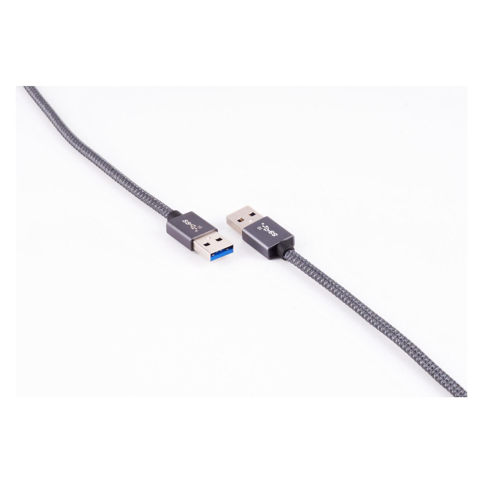 Shiverpeaks -BASIC-S--USB A-A Kabel--USB-A Verbindungskabel, 3.2 Gen 2, Pro, 2m (2 m, USB 3.2 Gen 2) (BS13-37030)