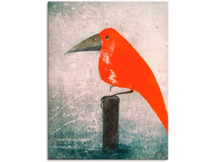 Wandbild ARTLAND Der Rote Vogel , rot (farbe bild(er): rot), B:30cm H:40cm, Bilder, Wandbild, als Leinwandbild, Poster in verschied. Grössen