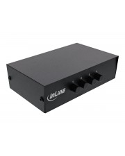InLine AV Umschalter manuell 4-port 3x Cinch IN/OUT 4-Port für analog Audio rot/weiß und Video gelb (89304I)