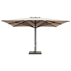 Scolaro Teleskop- / Mittelmastschirm Capri 400 x 500 cm (rechteckig) - Natur