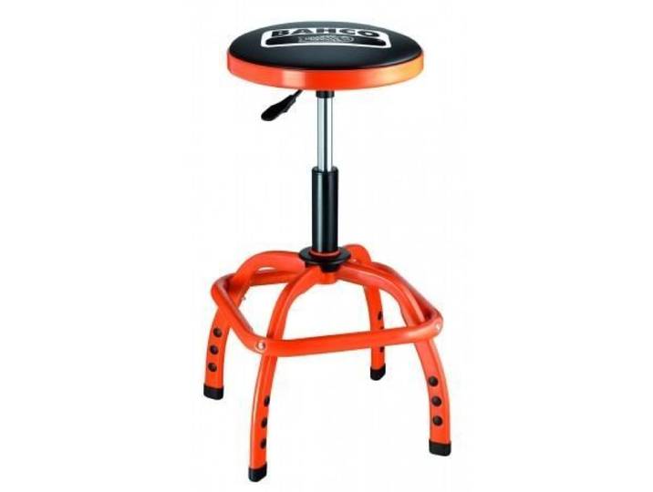 Tabouret atelier pneumatique BAHCO - Orange - Réglable en hauteur - Métal - Industriel