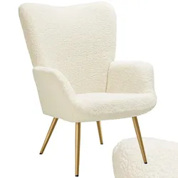 tectake® Sessel, gepolstert, runde Stahlbeine, 72 x 76 x 100,5 cm