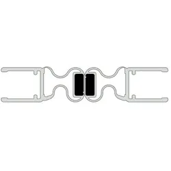 Pauli+Sohn, Türdichtung, Magnetduschtürdichtung flexibel 90-180°