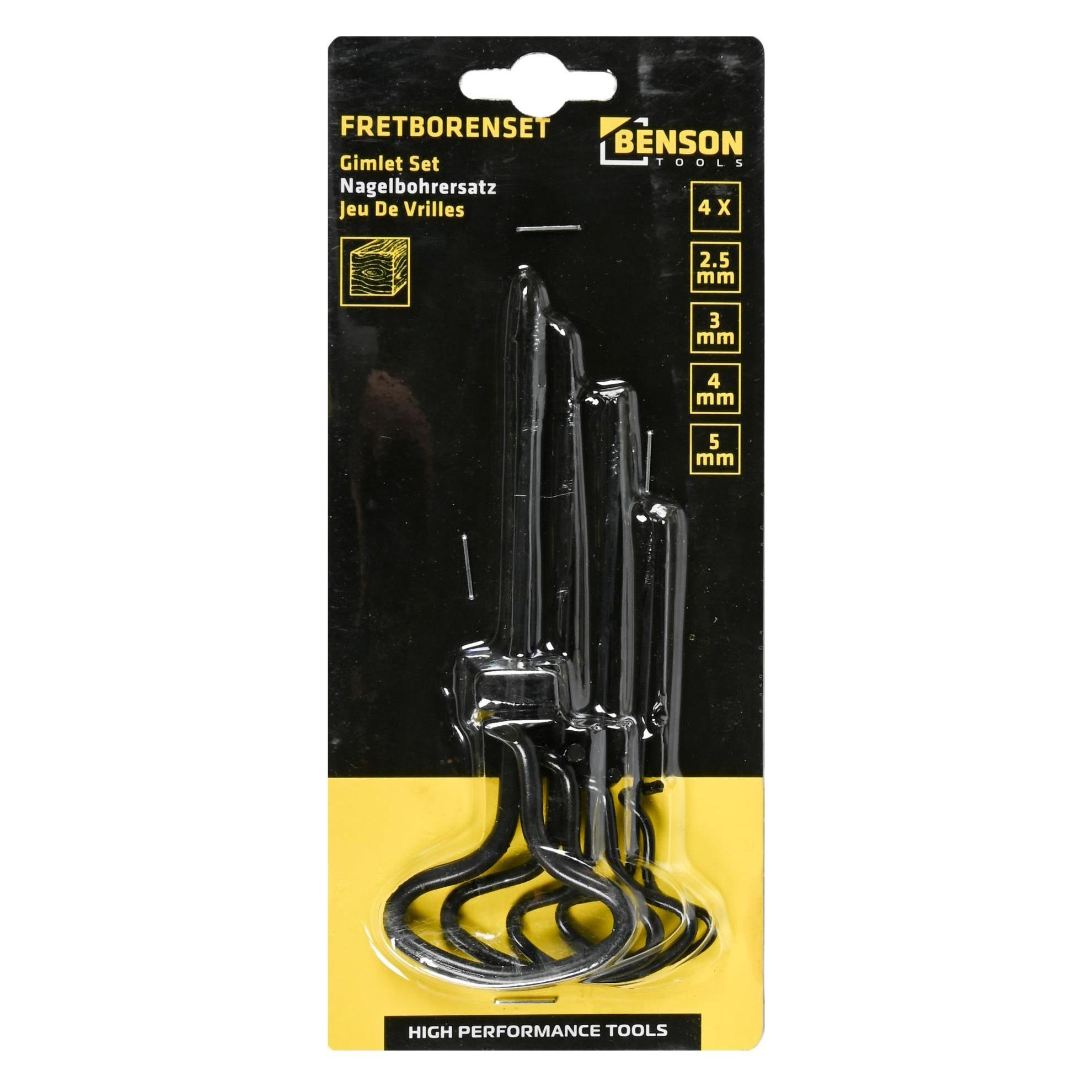 Benson Set mit 20 Holzbohrern für Nägel, 2-4mm (2 Millimeter, 2.5 Millimeter, 3 Millimeter, 4 Millimeter, 5 Millimeter) (34837111)
