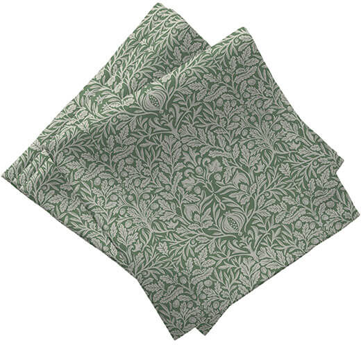 William Morris Acorn Green Pack Of 4 Napkins