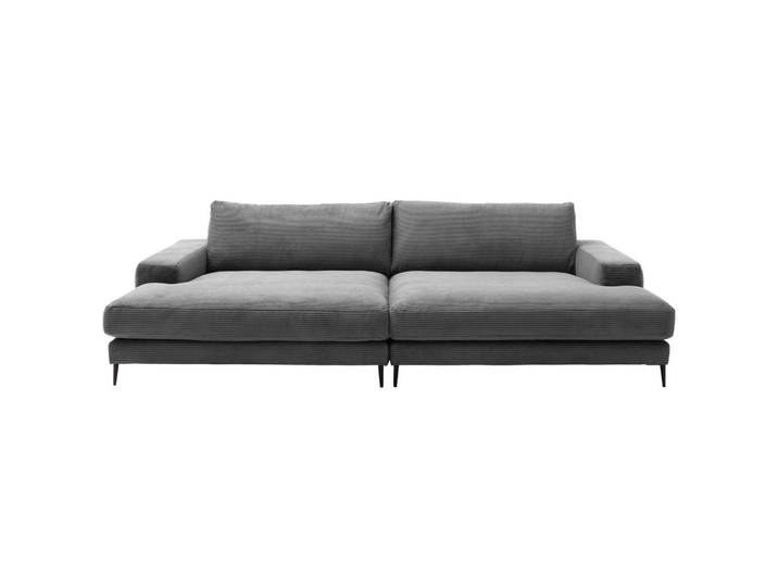 Dieter Knoll Bigsofa, Dunkelgrau, Metall, 2-Sitzer, Füllung: Federn, Kaltschaum, Vlies, 296x83x177 cm, Typenauswahl, Fußauswahl, Stoffauswahl, planbar, Hocker erhältlich, individuell planbar, Wohnzimmer, Sofas & Couches, Sofas, Bigsofas