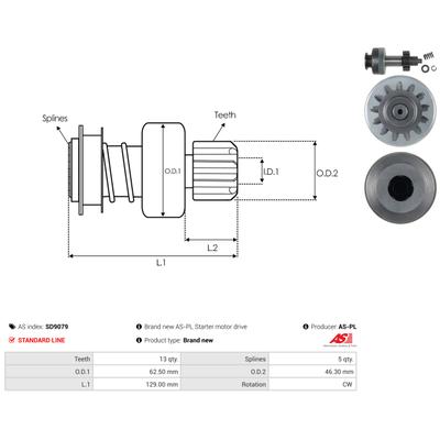 AS-PL Freilaufgetriebe, Starter SD9079