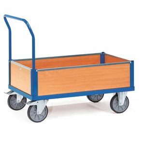 Fetra Transportwagen Kastenwagen, 2563, 1200 x 740 mm, mit Feststellbremse, Tragkraft 600 kg