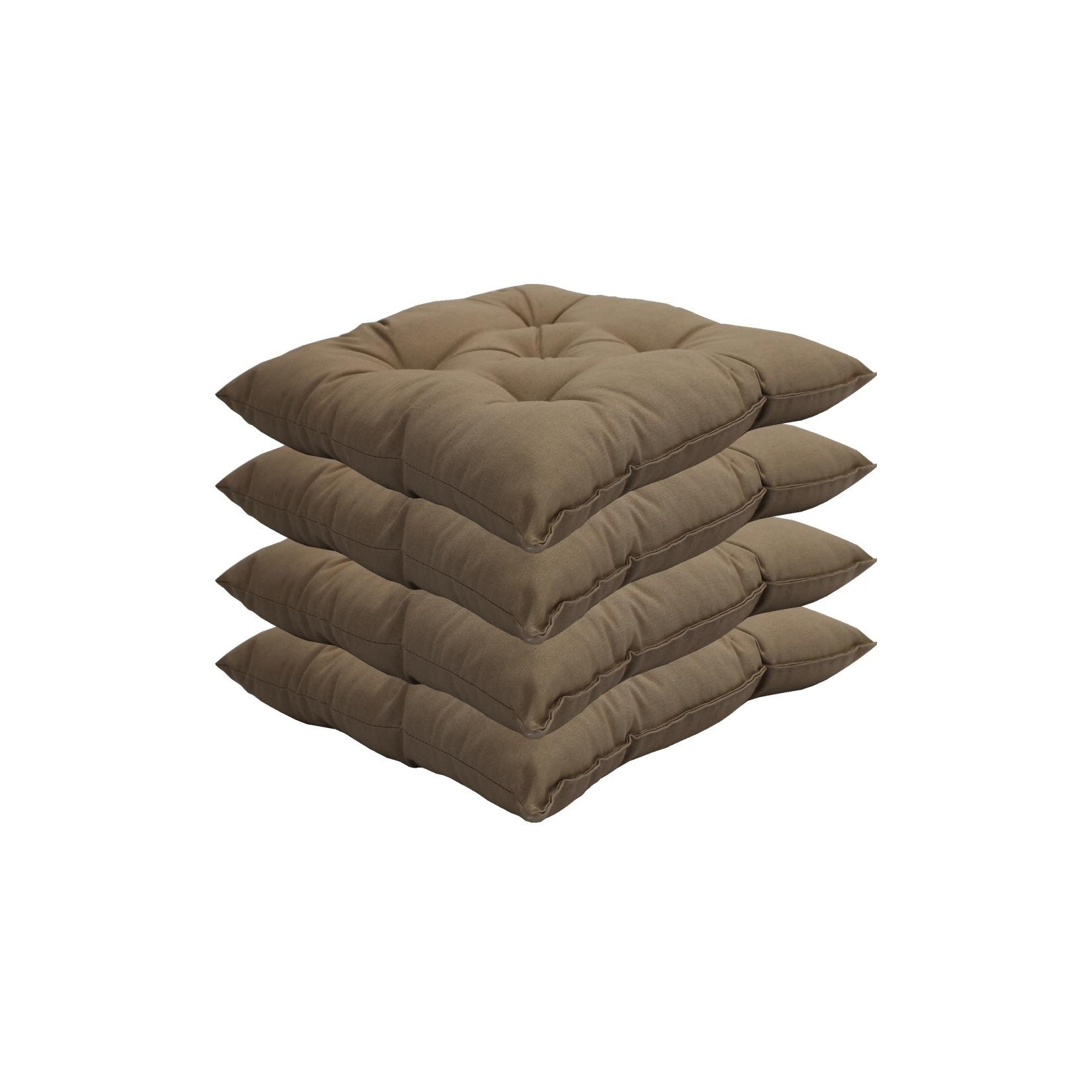 NYVI Stuhlkissen Genua 38x38 cm 4er Pack Sitzkissen mit Steppung Farbe:Beige