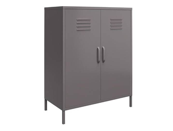 Bradford - Armoire à 2 Portes En Métal Gris