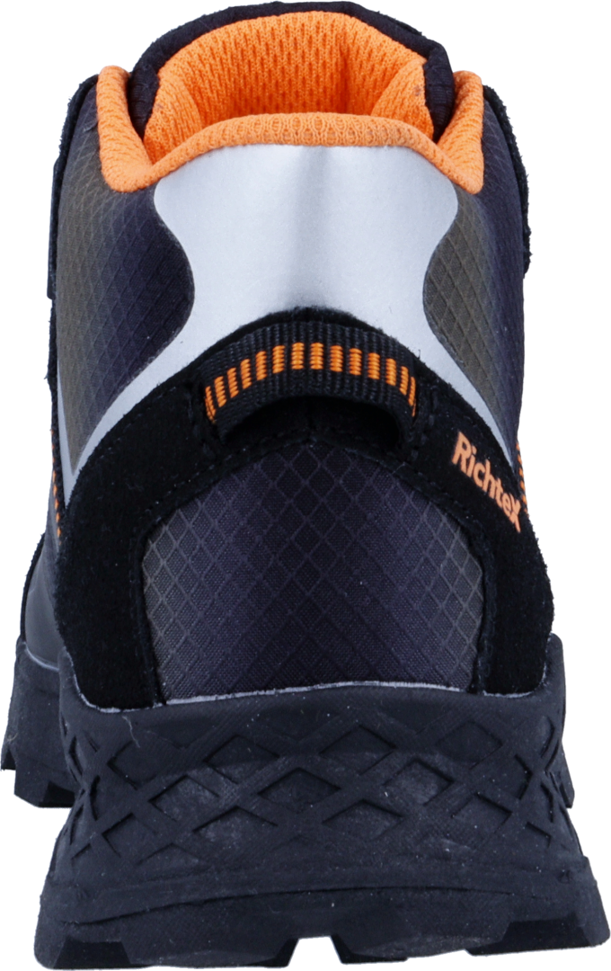 Sneaker RICHTER "Venture", Jungen, Gr. 34, schwarz, Synthetik, Textil, Veloursleder, Schuhe Sneaker, Herbstboots mit Kontrastbesätzen, Grössenschablone zum Download schwarz 34