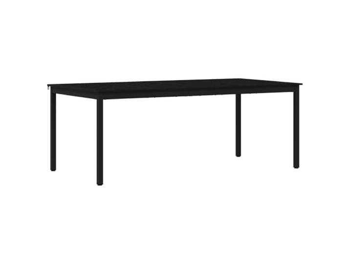 HBBMGYD Esstisch, rechteckig, 200 x 100 x 75 cm Holzwerkstoff, Rahmen und quadratische Beine aus schwarzem Metall, minimalistischer Stil, für den täglichen Gebrauch