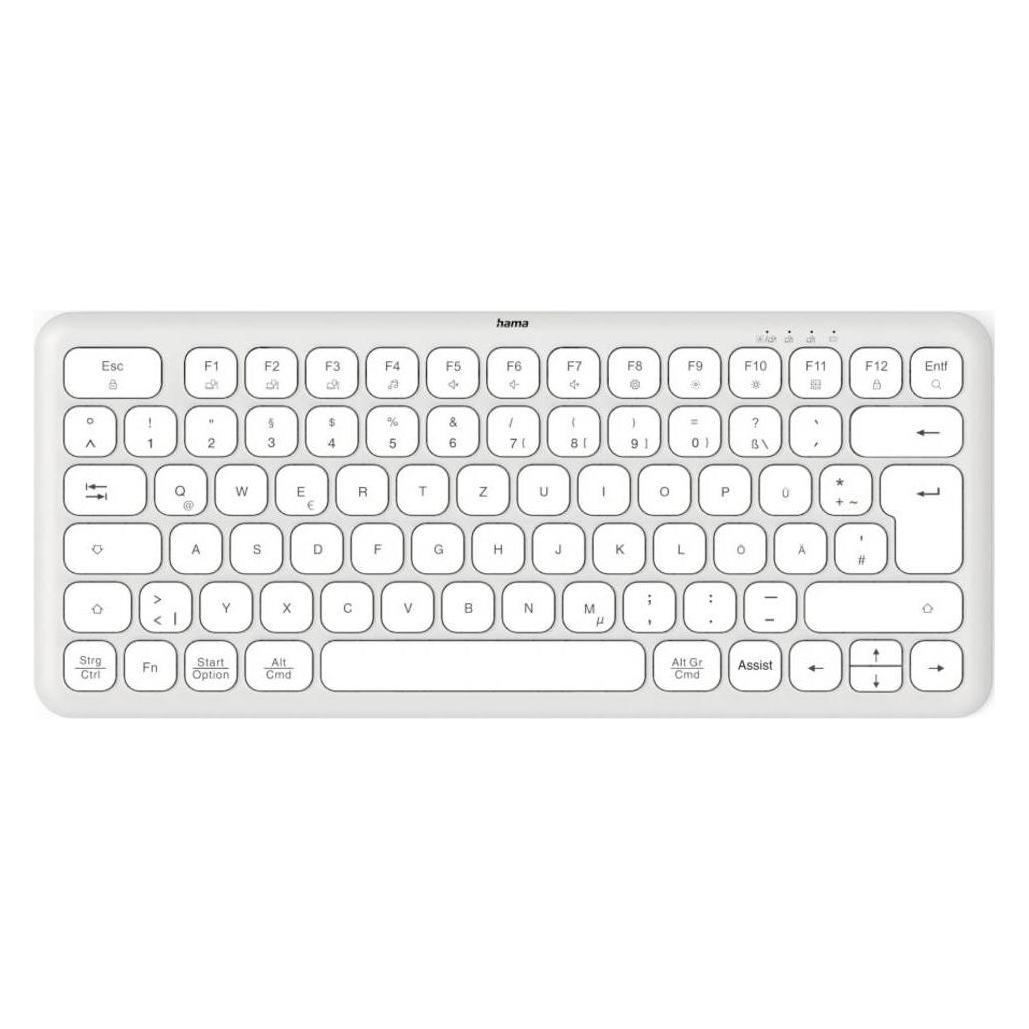 Hama Multi-Device-Tastatur WK-500 kabellos Funk u. BT klein WS QWERTZ (DE, Kabellos) (00173060)