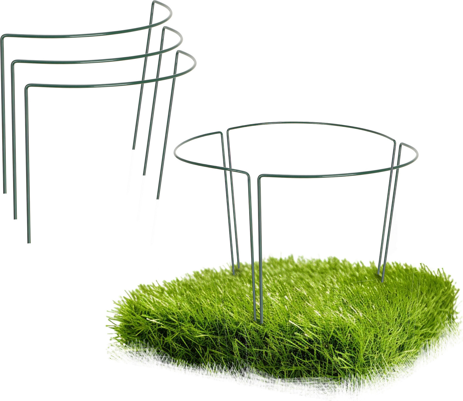 COM-Four 6x Bloemhouder Rozensteun voor Klimplanten en Vaste Planten, Hoogte: 35 cm