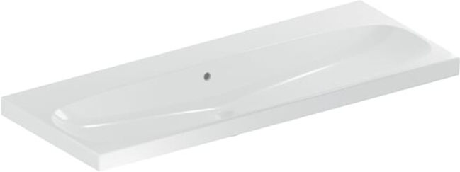 Geberit Lavabo Acanto 120x48,2 cm, avec trop-plein, sans trou de robinet, blanc (501880003)