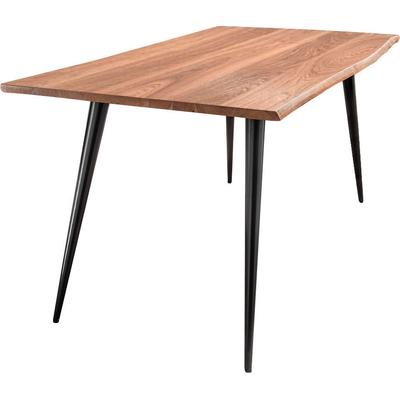 Esstisch PAROLI "Hannah", braun (akazie, schwarz, akazie), H:75cm, Tische, Esstisch, in 3 Breiten
