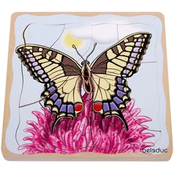 Beleduc Lagen-Puzzle Schmetterling, mehrfarbig