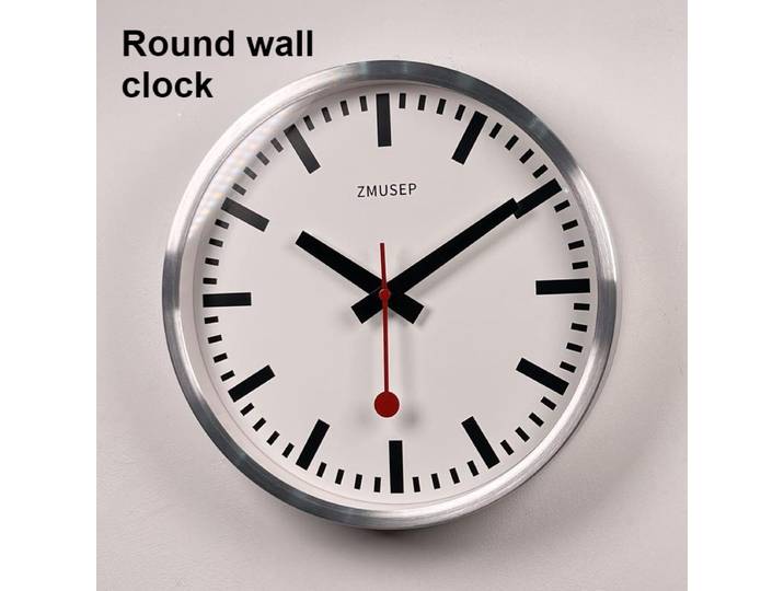Horloge murale en métal de luxe, Simple, créative, mouvement silencieux, ronde, salon, pointeur à Quartz, élégance, décoration intérieure de la maison