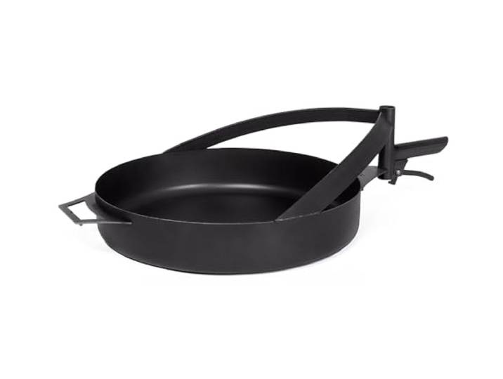 CookKing Stahl Pfanne 50 cm Zubehör für Feuerschale Bandito und Montana X Die Pfanne eignet sich vielseitig für Bratkartoffeln, Aufläufe oder Currys und wird schnell am Befestigungsmast fixiert.