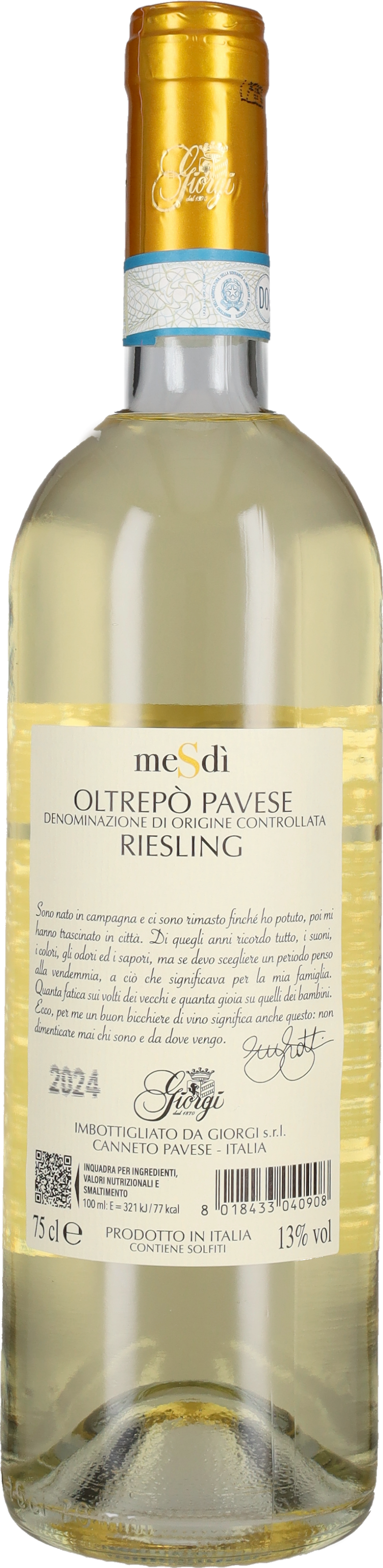Riesling 'Mesdì' Gerry Scotti - Giorgi 2024