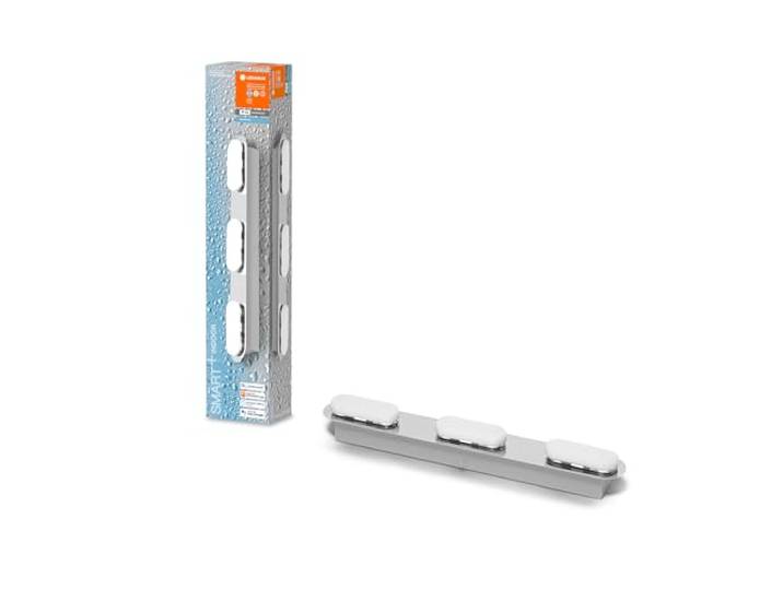 LEDVANCE Smart LED Badezimmerlampe chrome, 20W, 2100LM, 3000-6500K, 45cm, IP44, Orbis Duplo Wandleuchte, Badezimmerleuchte mit Wifi Technologie, dimmbar, steuerbar über App und Sprachassistenten