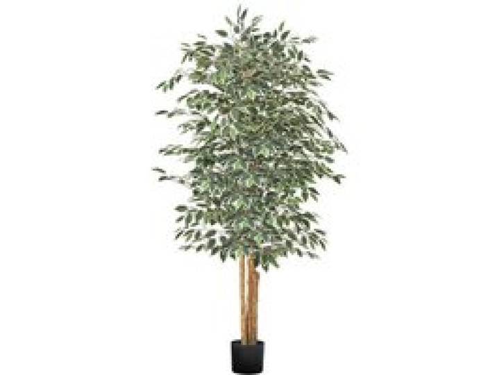 VEVOR Künstlicher Ficusbaum, 1,8 m, mit schwarzem Topf, Kunst-Ficuspflanze mit natürlichem Holzstamm & realistischen grünen Blättern, Seidenbaum für Innenbereich, für Zuhause, Büro, Wohnzimmer